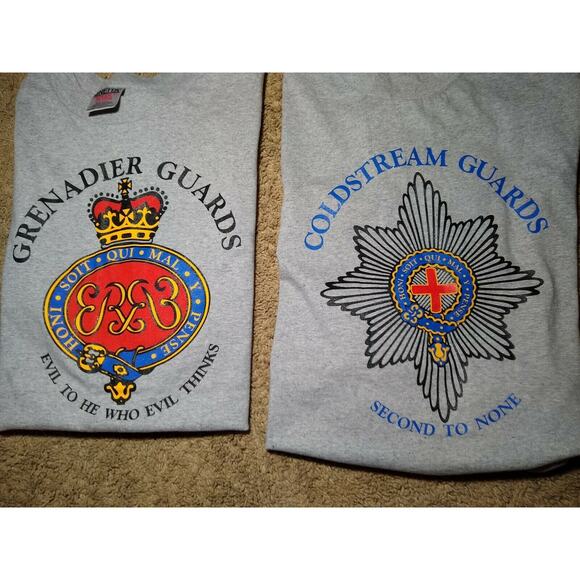 Grenadier Coldstream Guards Military British Army Vintage Single Stitch T-Shirt - Picture 1 of 9